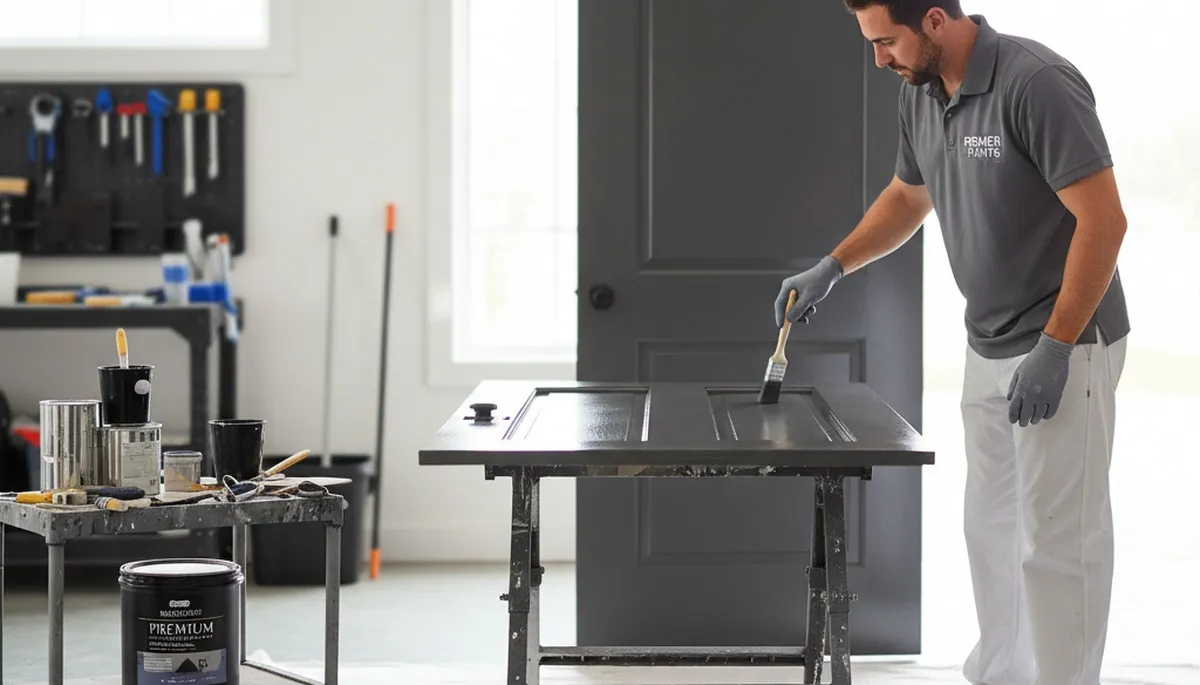 Professional door painting and refinishing in Champaign, IL by expert local house painters