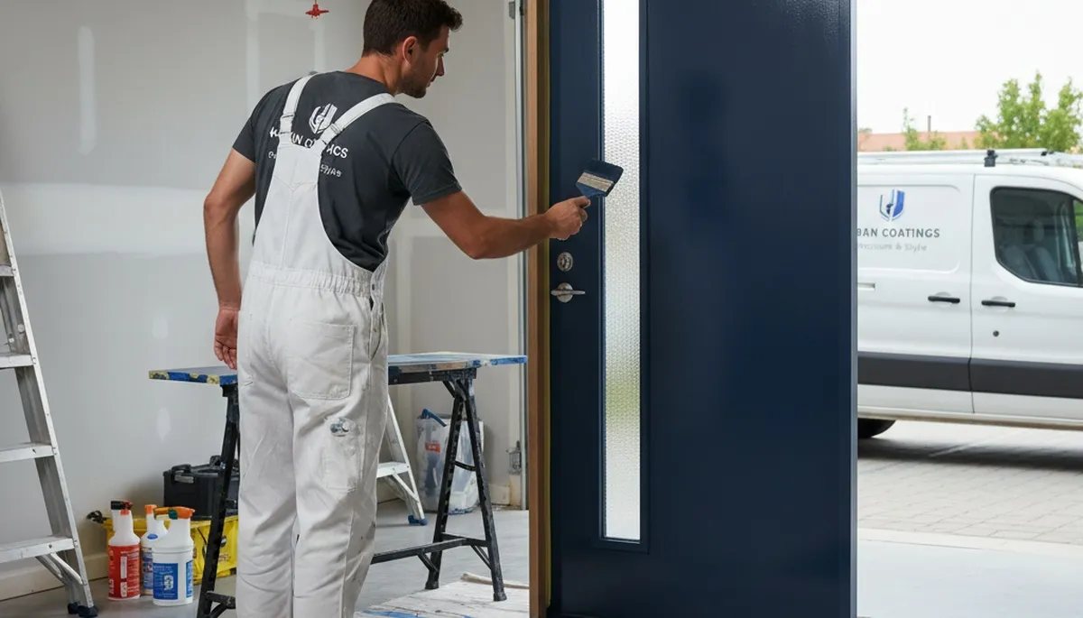 Professional door painting service in Champaign IL by expert local house painters