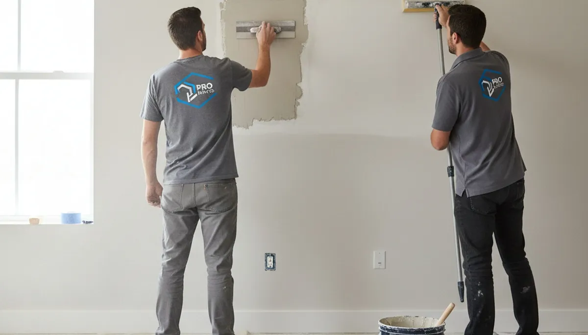 Professional drywall repair and wall restoration in Champaign, IL home by expert house painters